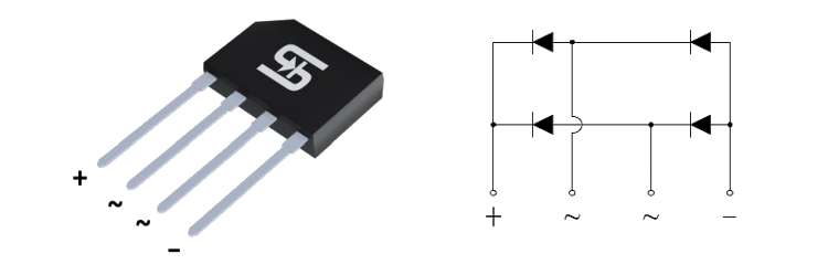 Application Circuit Diagram - Taiwan Semiconductor KBPF Series Glass Passivated Bridge Rectifiers